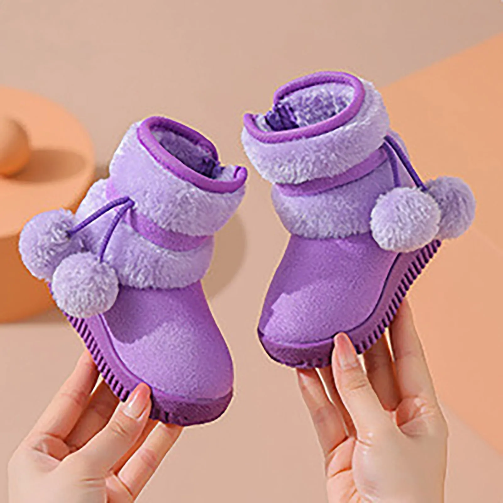 Children Snow Boots Cotton Shoes Soft Sole Winter Shoe for Girl Anti Slip,warm Plush Thick Cotton Boots Platform Boot Botas Niña