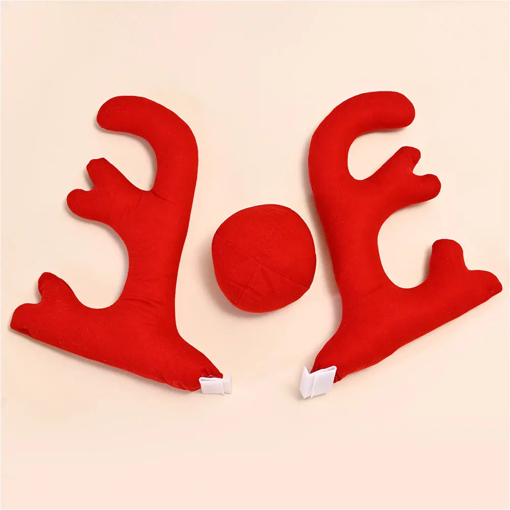 

1Set Car Antlers Props Christmas Creative Decoration Lovely Xmas Car Ornament Xmas Auto Ornaments Antler Ornament