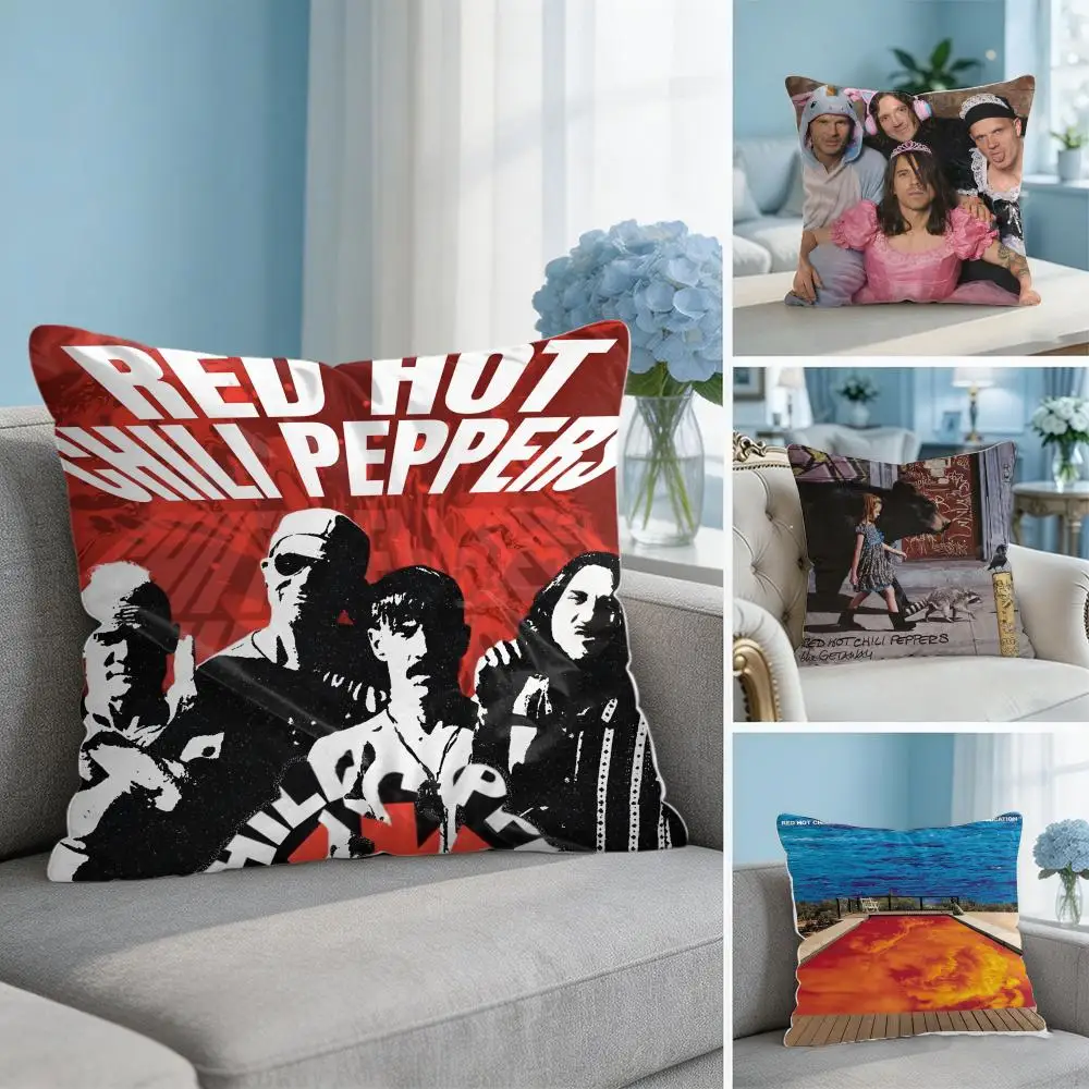 Red C-Chili P-Pepper Cushion Cover Square Pillow Bedroom Sofa Leisure Comfort Living Room Home Decoration 40X40