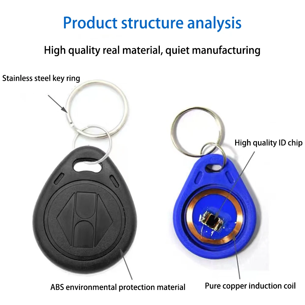 5/10pcs Rfid Proximity Id Card Token Tags Key EM/TK4100 Read-only Smart Chip Access Control Attendance Badge 125khz Ring