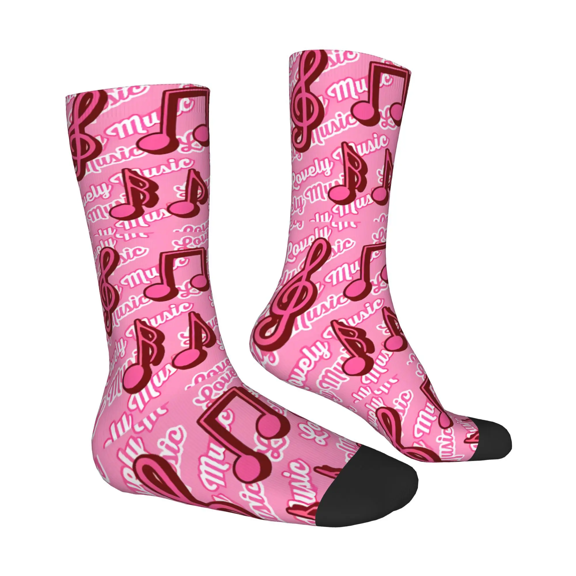 Musical Notes  Socks Male Mens Women Spring Stockings Polyester
