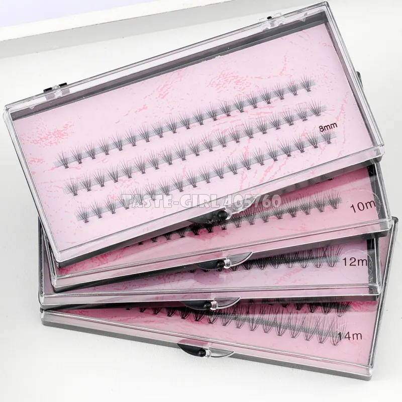 57 Knots 12 Hairs Black Thin Natual Long Curl Individual False Eyelashes Eye Lash Makeup Extension L1612