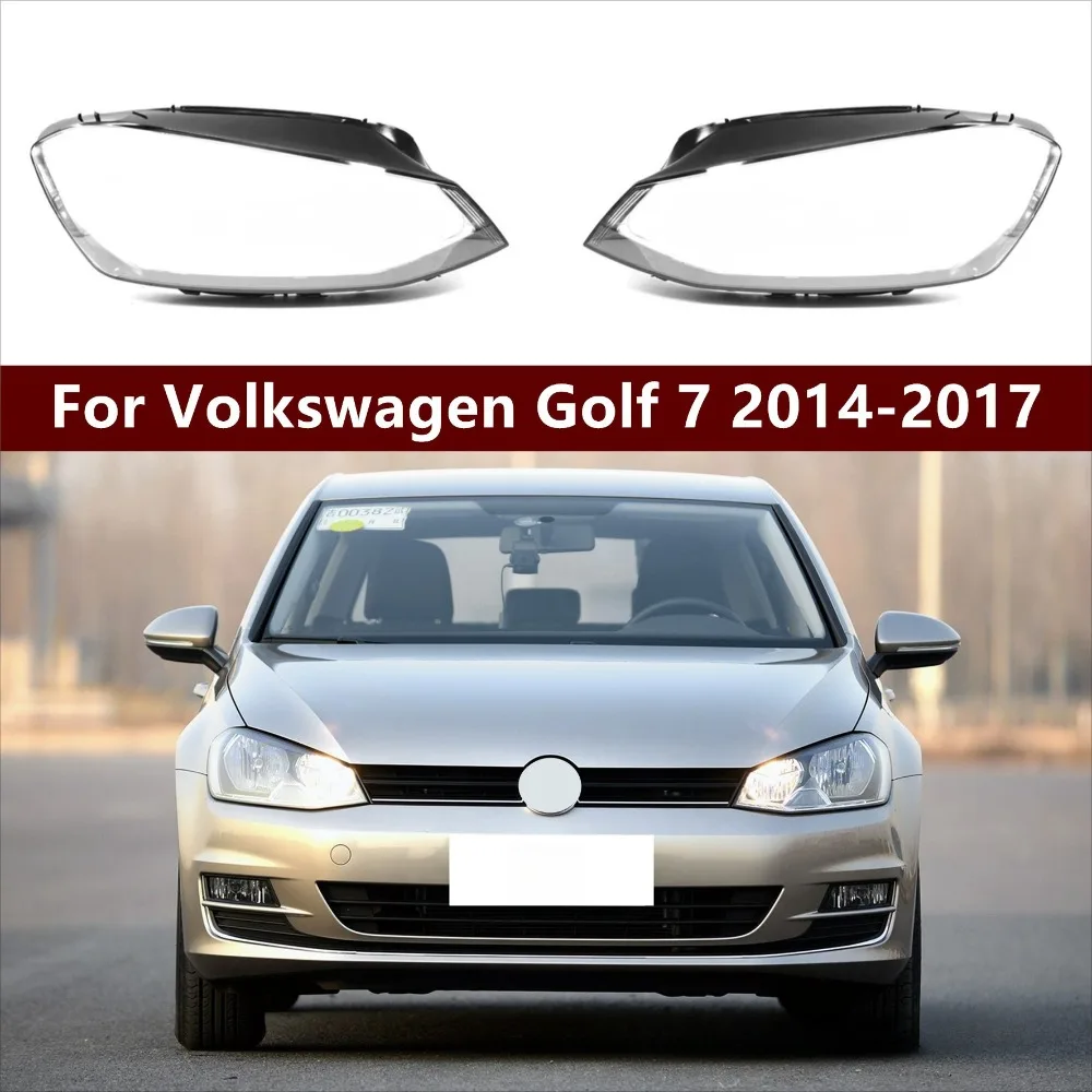 Car Front Headlight Glass Cover Headlamp Shell Lens Replace Lampshade For Volkswagen VW Golf 7 MK7 GTI 2014 2015 2016 2017
