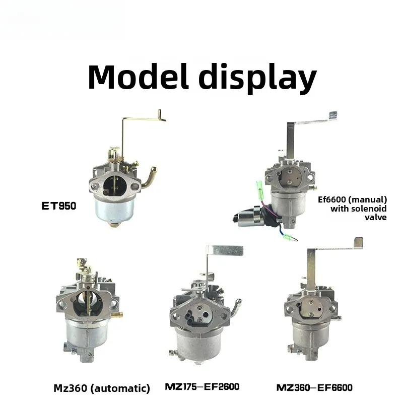 

Generator Carburetor ET950 EF2600/6600 MZ360 Automatic Manual Adaptation Generator Accessories