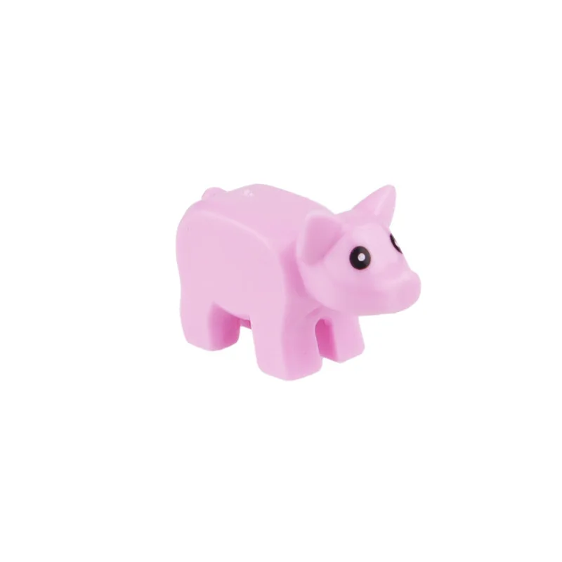 MOC 1PCS Part Bricks 1410pb01 Piglet With Black Eyes Building Blocks Kit 6319751 Animal White Pattern Puzzle Toys Children Gifts
