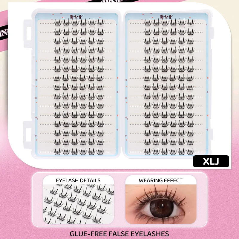 30 Reihen DlY Einzelne Cluster-Seide, handgefertigt, Cluster-Wimpernbuch, Wimpernverlängerung, künstliche Wimpern, segmentierte Wimpernverlängerung – Detail 37