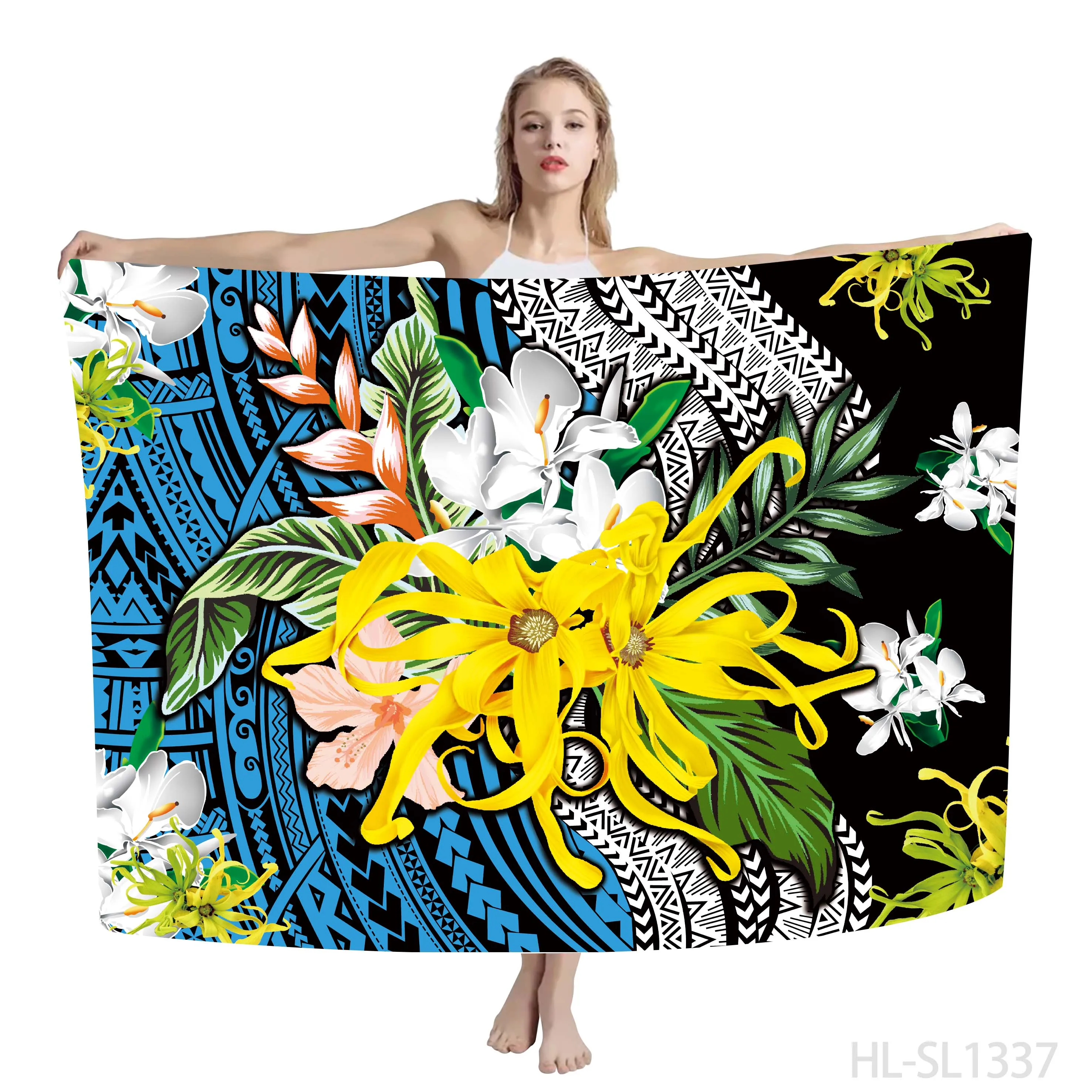 New Summer Hawaii Island 100% Polyester Polynesian Samoan Beach Sarong