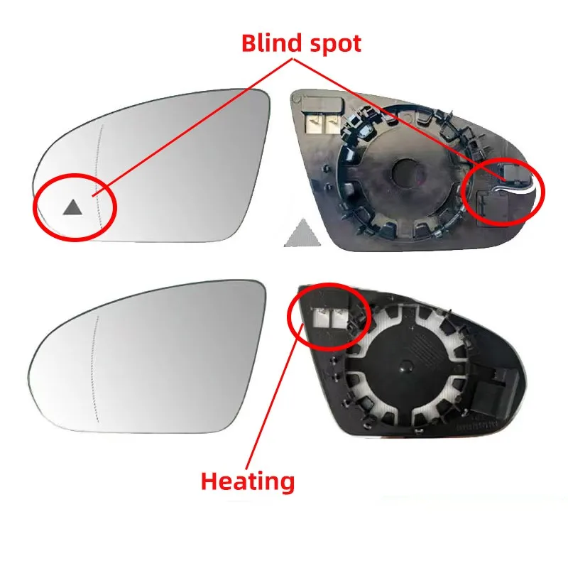 

For Mercedes Benz A Class W177 2018 2019 2020 2021 2023 CLA Replace BSM BSW Car Heated Blind Spot Warning Wing Rear Mirror Glass
