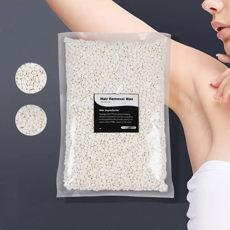 

Beauty Spa quality Rosin free hair removal wax bean Solid free paper white low melting point viscous strong coconut wax