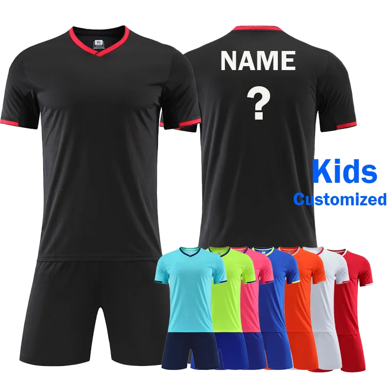 

Clothes Girl Football Soccer Uniform Kids Boys Clothing Football Designer Clothing Boys Tracksuit Plain Football Jersey Full Set