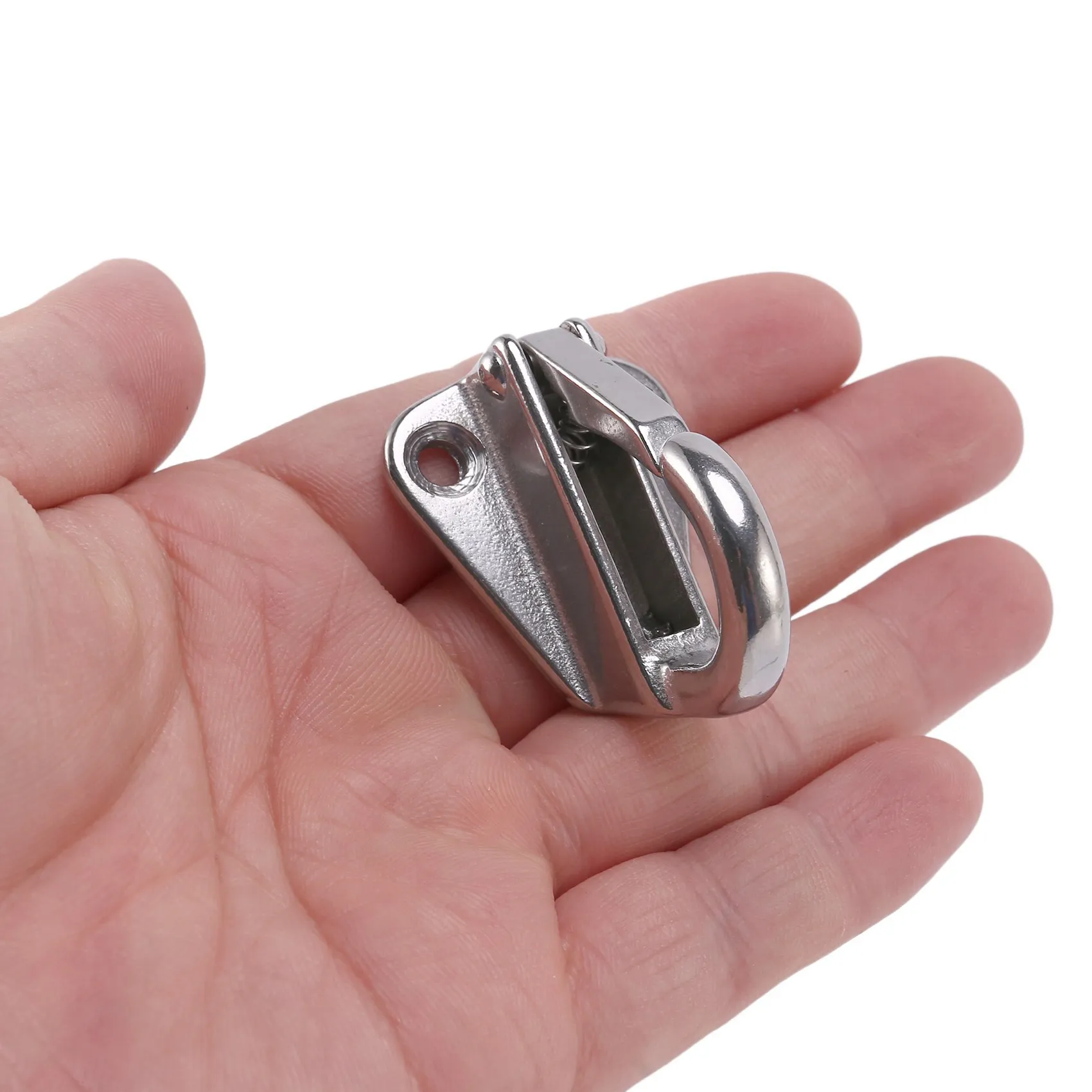 Marine Boat Fender Hooks Stainless Steel Spring Snap Type Fender Fending Hook Hanger 2 Pcs-AS55