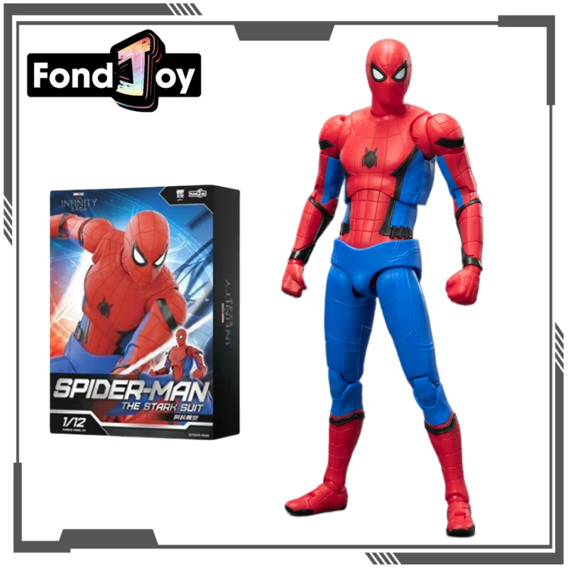 

FondJoy, оригинальная сборная серия Marvel, 1/12, классический красный и синий костюм, сборная модель «Человек-паук», коллекционные игрушки