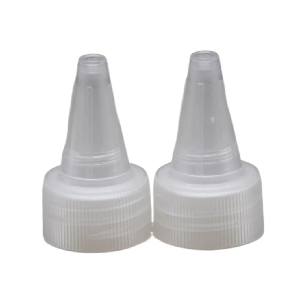 20 pz 28mm Copertura Trasparente In Plastica Twist Off Caps Coperchi di Ricambio per Colla Pigmento Spremere Bottiglie Compatibile con 28-410 Filettature