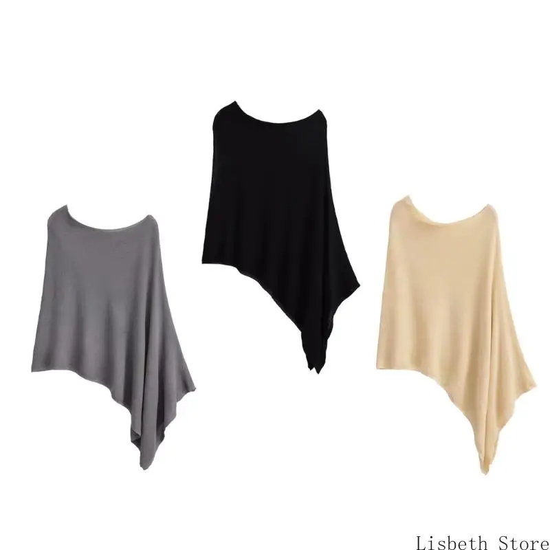 

124A Casual Knitting Wrap Scarf With Breathable Texture For Layering Over Top Dress