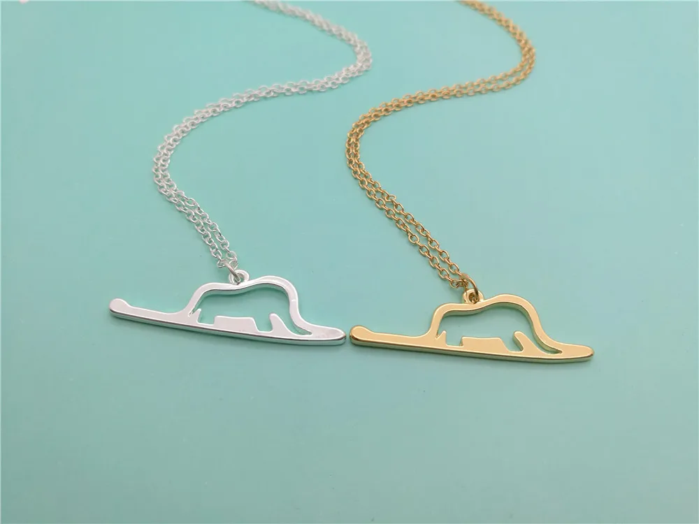 Hollow Little Prince Cute Lucky Baby Elephant Snake Shaped Necklace Fairy Tale Story Cartoon Animal Pendant Chain Collar Choker