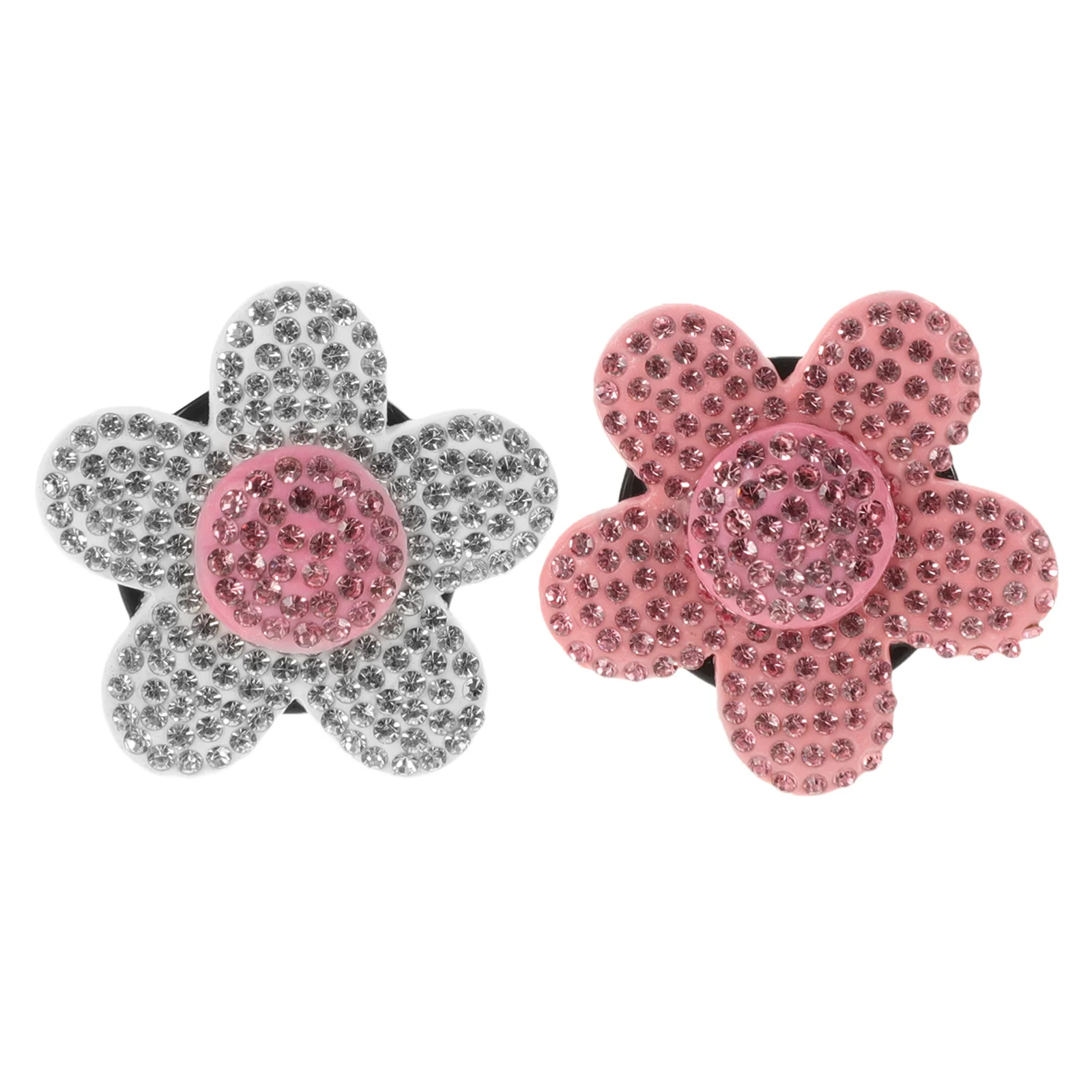 

2Pcs Rhinestone Flower Car Air Vent Clip Bling Crystal Perfume Clip Freshener Car Interior Air Outlet Decoration