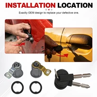 2 Kit de cilindro de cerradura de puerta con llaves para Citroen Berlingo Xsara Picasso Peugeot 9170G3 252522