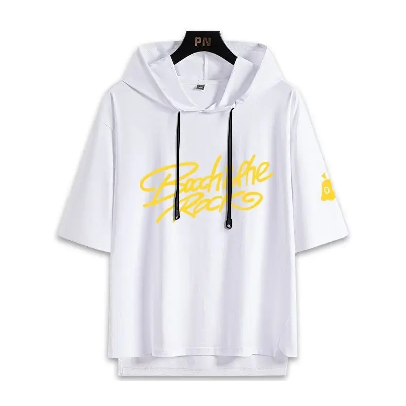 أنيمي بوتشي ذا روك! يامادا ريو تي شيرت بقلنسوة مطبوع عليه حروف صيفية بأكمام قصيرة تي شيرت للرجال والنساء ملابس كاجوال