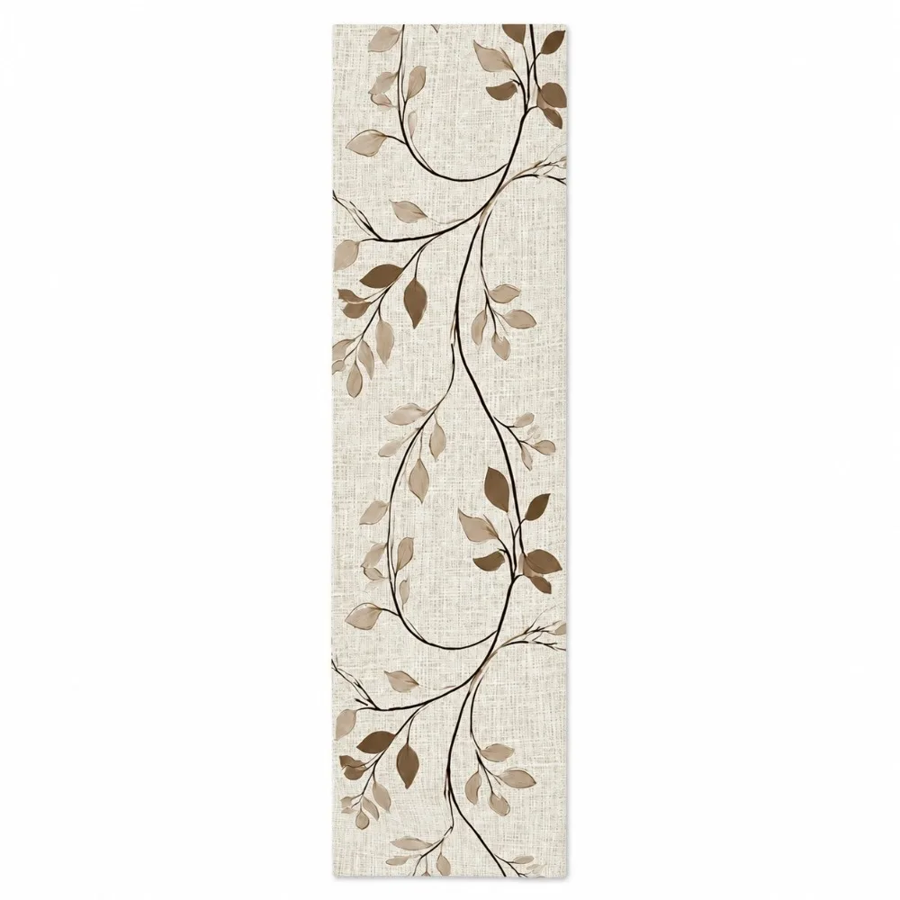 Vintage Flower Printed Table Flag Peony Floral Rectangular Dinning Table Runner Non-slip Stain-resistant Cabinet Cover Towel