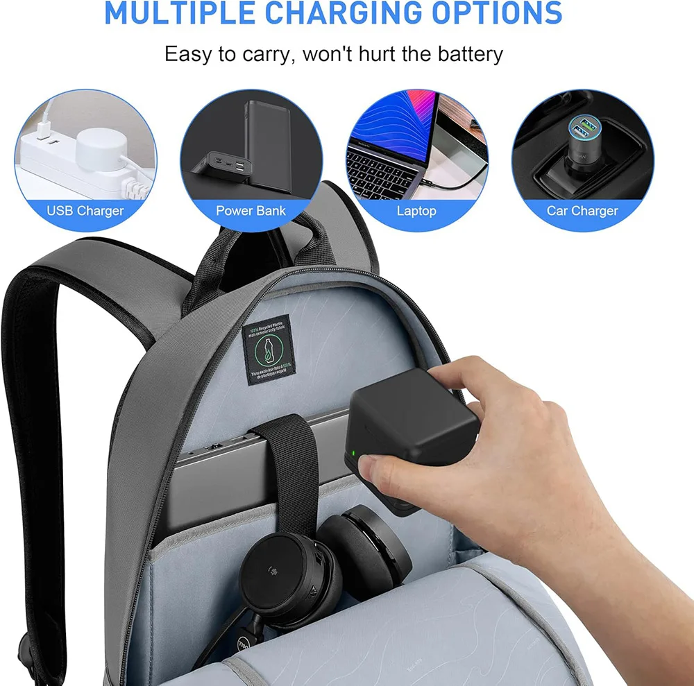 بطارية GoPro Hero 5/6/7/8 وشاحن سريع من النوع C، بطارية 1800 مللي أمبير في الساعة لكاميرا GoPro Hero 8 Hero 7 Hero 6 Hero 5 (بطارية GoPro تم فك تشفيرها بالكامل)