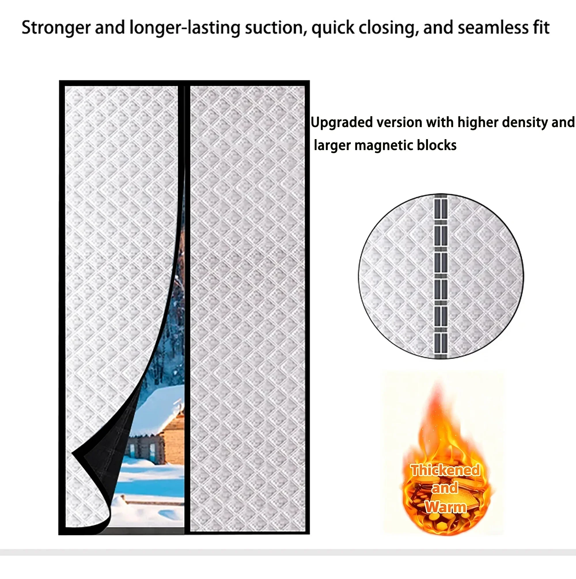 Graphene thermal cotton door curtain windproof and cold proof door curtain can be customized without drilling holes