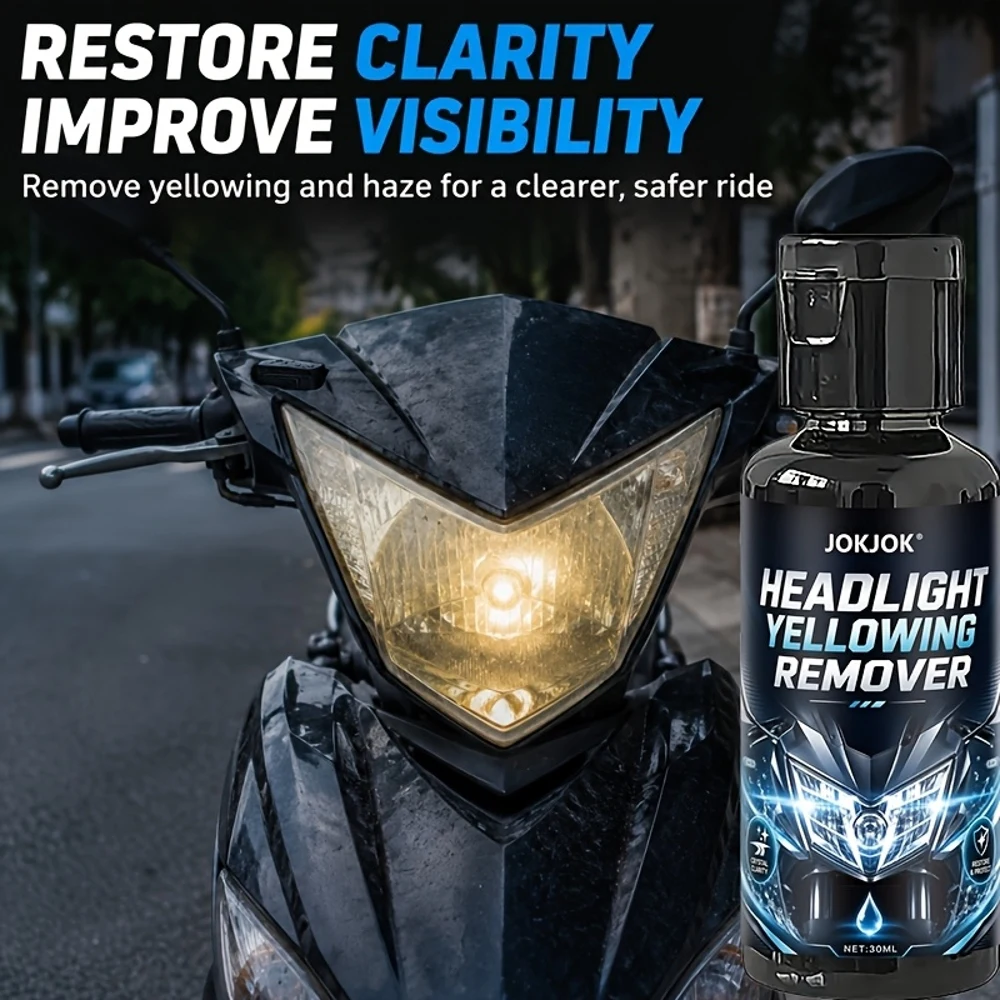 Headlight Cleaner & Restorer - Remove Yellowing, Cloudiness & Oxidation, Restore Clear Bright Headlights and Make Old Lights Loo