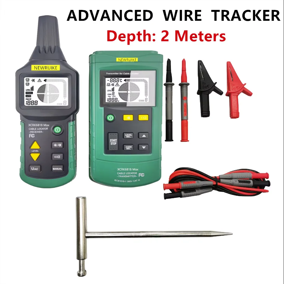 MY6818 Wire Tracker Portable Professional Wire Cable Tracker Metal Pipe Locator Detector Tester Line Tracker