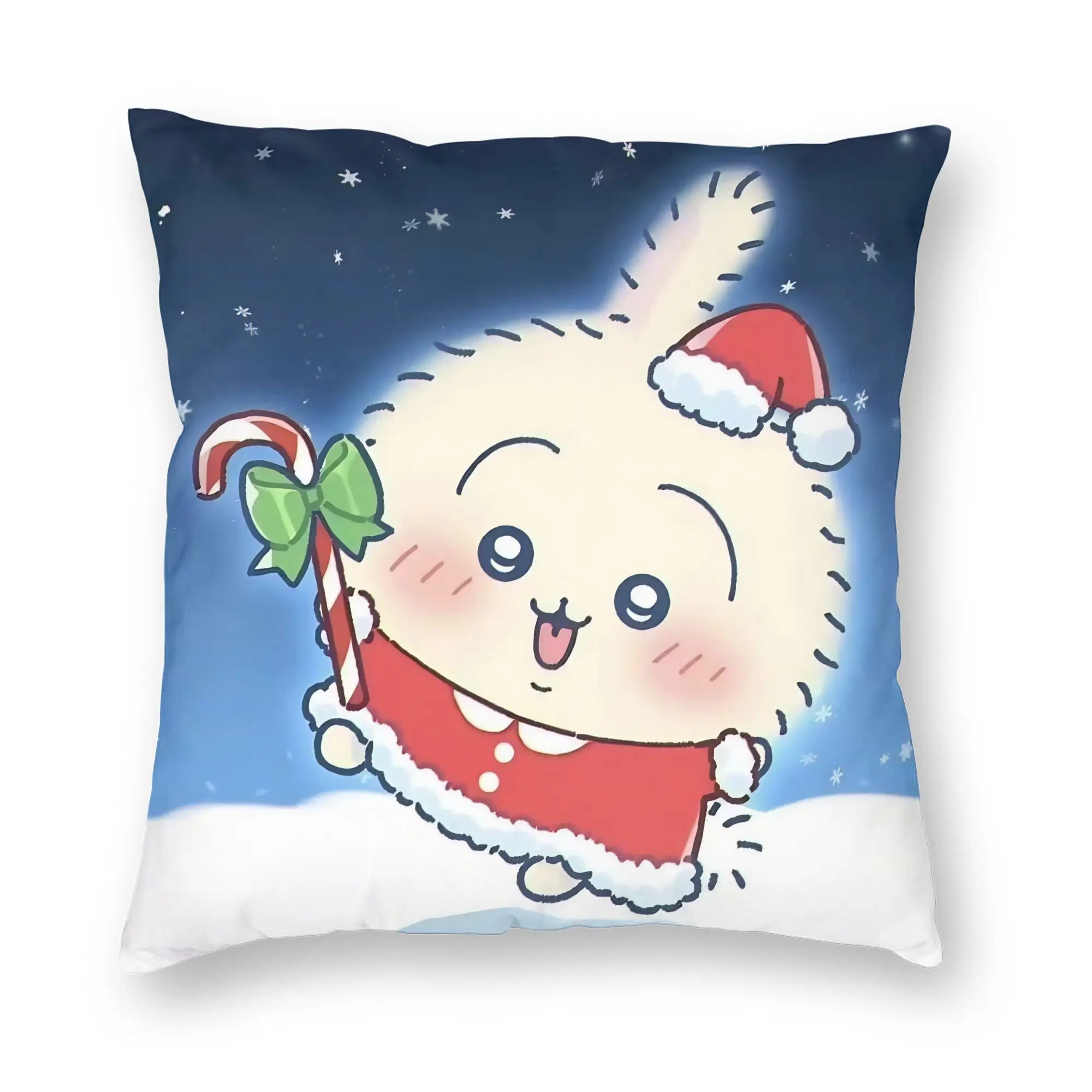 Chiikawas Christmas Santa Winter Pillowcase Printing Fabric Cushion Cover Gift  Pillow Case Cover Car Drop Shipping 45*45cm