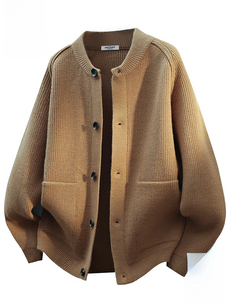 

Мужской вязаный свитер Paul Frank Large-Mouth Monkey с круглым вырезом, свободный, теплый, повседневный, модный, осенний, из смесового полиэстера