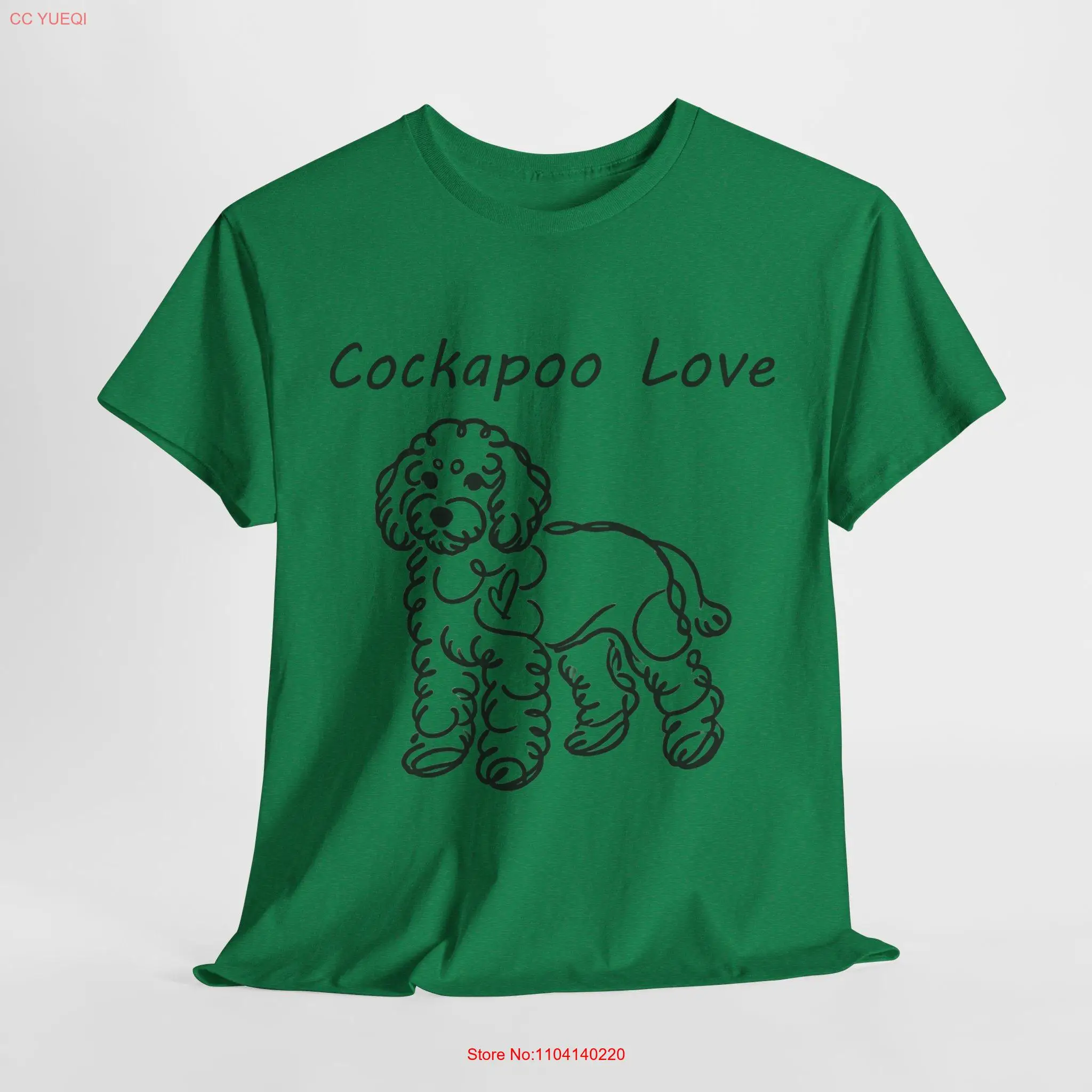 

Футболка Cockapoo Swirly Pup Love Heart of Joy с длинными или короткими рукавами Cockapoo