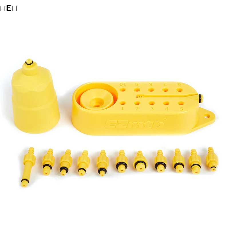 

Набор адаптеров для прокачки гидравлических тормозов велосипеда 10 в 1, пластиковая воронка для масла, аксессуары〔Winter5〕