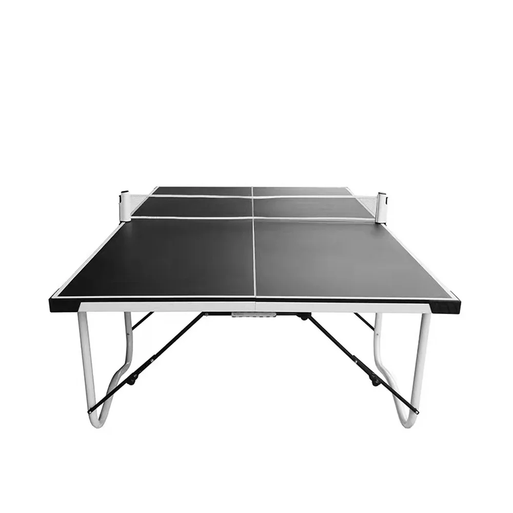 Young Joy Sports Portable Domestic Collapsible Black Color Surface Top Table with Pulley Removable Indoor Table Tennis Table