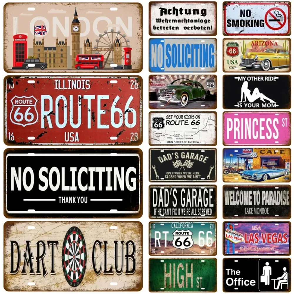Retro Pin Up Tin Sign Vintage Painting Metal Sign Home Wall Decor Rusted Style Craft Plate Posters Classic Plaques For Bar Pub
