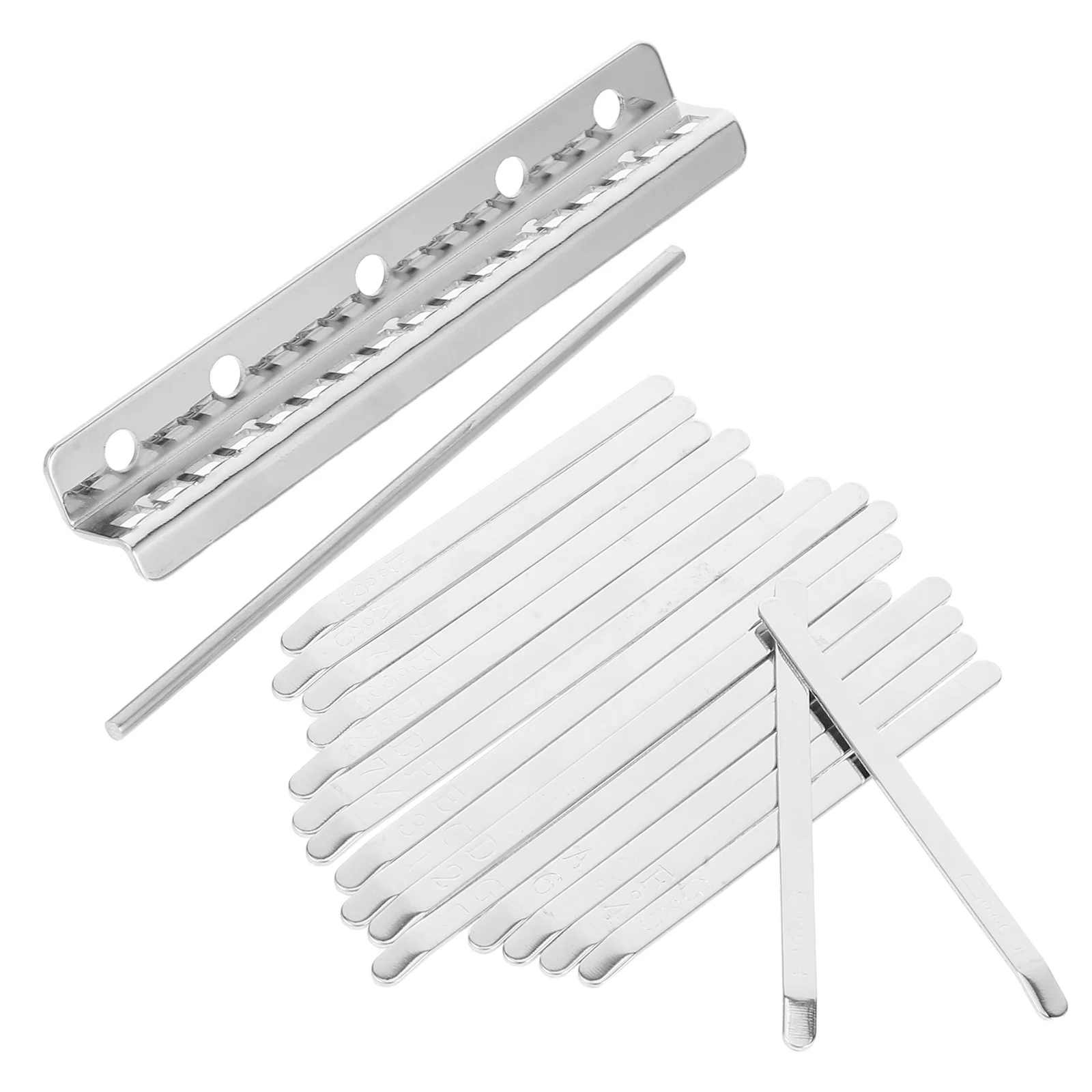 1 مجموعة كاليمبا الإبهام مفاتيح البيانو المنغنيز الصلب 17 مختوم مقياس DIY استبدال إصلاح أجزاء اكسسوارات ل قيثارة الاصبع