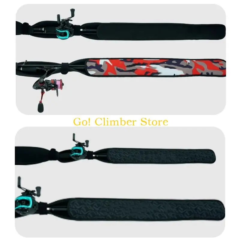 Q84C 1Pc Fishing Rod Belt Stretchy Fishing Rod Wrap Strap Elastic Rod Tie Fishing Rod Strap Adjustable Fishing Rod Tie