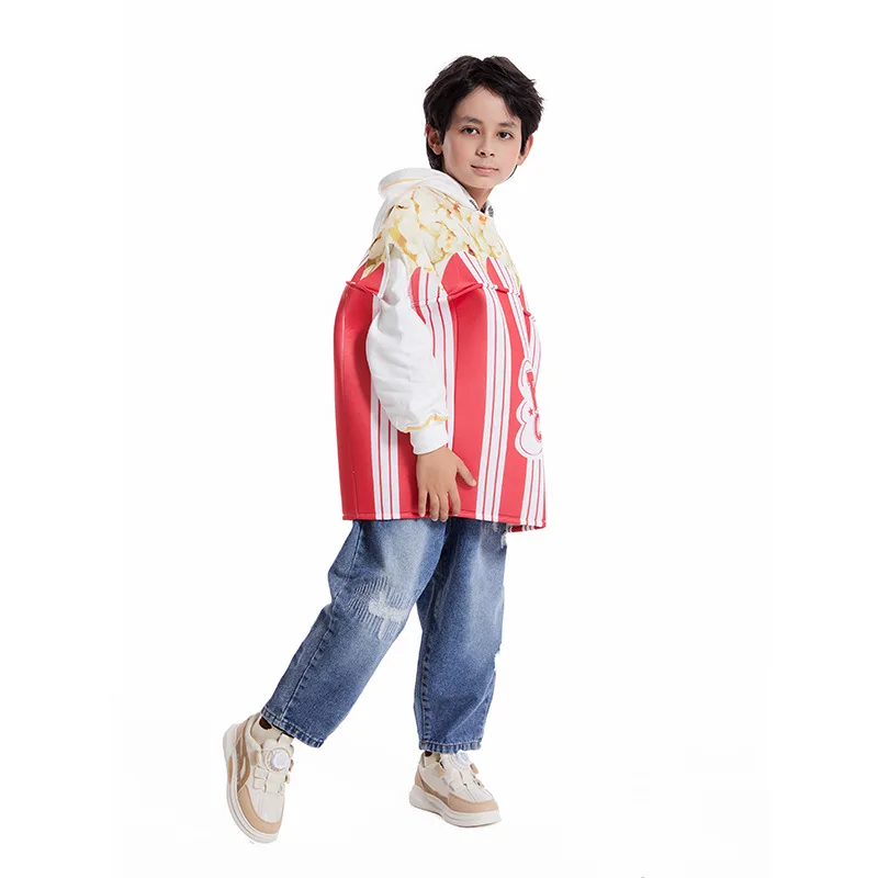 Unisex Kids Halloween Fancy Dress Up Cute Child Bucket Of Popcorn Costume