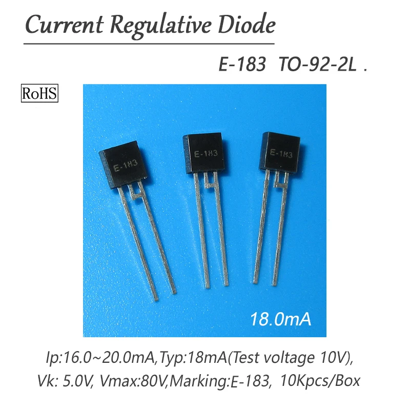 5PCS CRD Diode  E-183 18.0mA SMD TO-92-2L Current Regulative Diode New  It can be applied to LED power supply and sensors