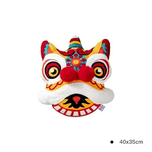 Chinese red lion Christmas Christmas Pillow core cushion Embroidery Creative Bedroom 12 Main Sales Embroidered Pillows - №2