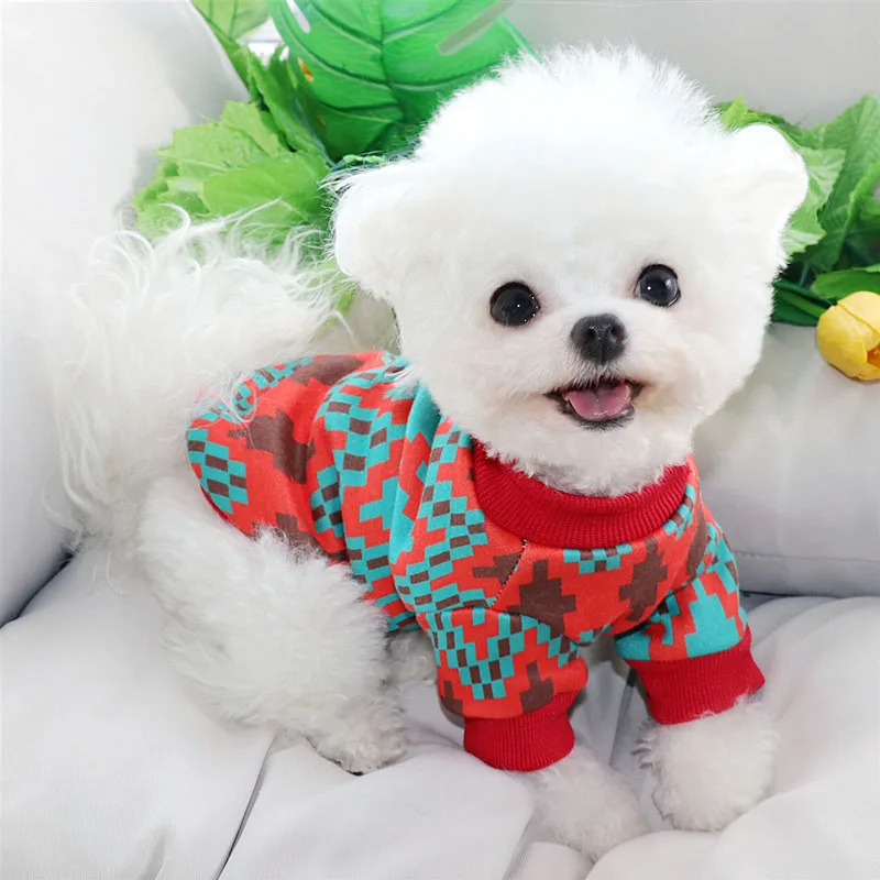 

Tractable Puppy Hoodie Autumn and Winter Plaid Clothes Warmer Than a Bear Pullover Two Legged Clothes fro Teddy