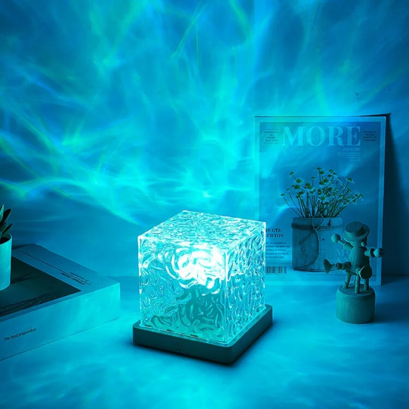 RGB dynamic water ripple atmosphere lamp, bedroom bedside table, and starry sky projection lamp in the live broadcast room