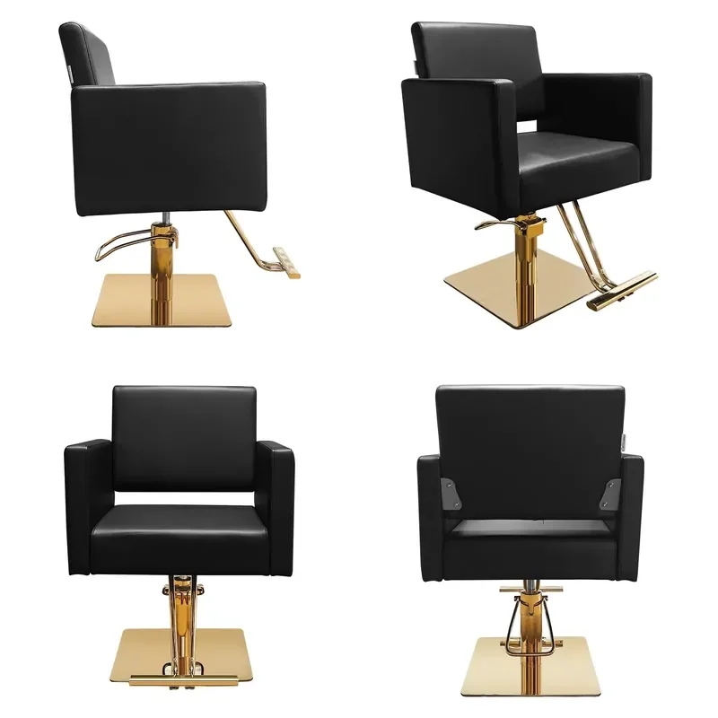 Men and Children Barber Chair PU Leather 360 Degree Rotation Adjustable Height Commercial Salon Furniture