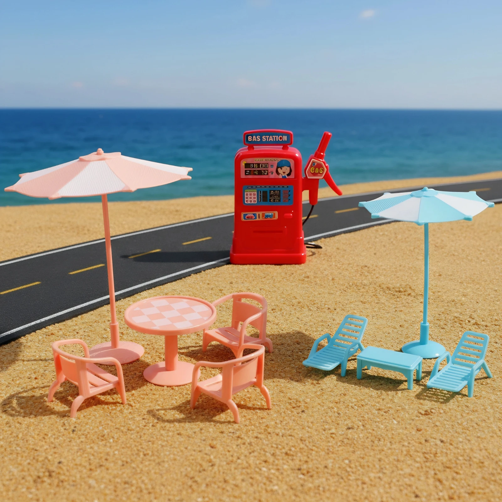 

New Style Suitable For Mini Dollhouse Accessories, Furniture, Various Beach Chairs, Sunshade Umbrella Sets, Children's Gifts