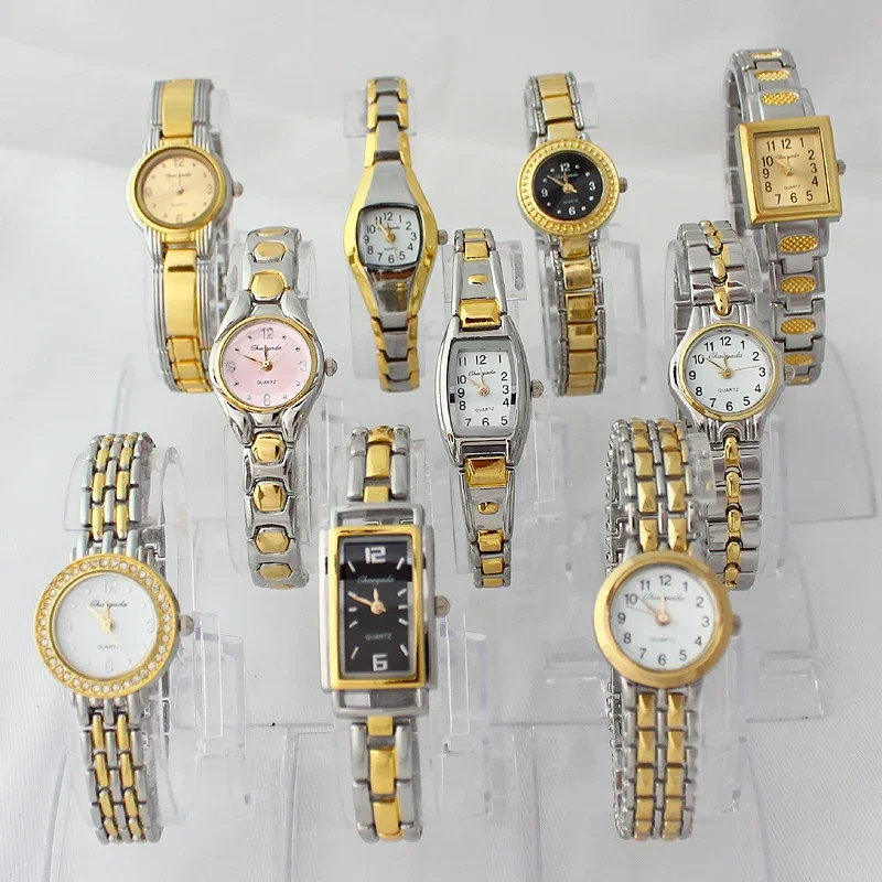 10pcs/Lot Mixed Ladies Quartz Movement Dress Watches Fashion Accessory Wristwatch Collection for Girls & Women Bulk Lot