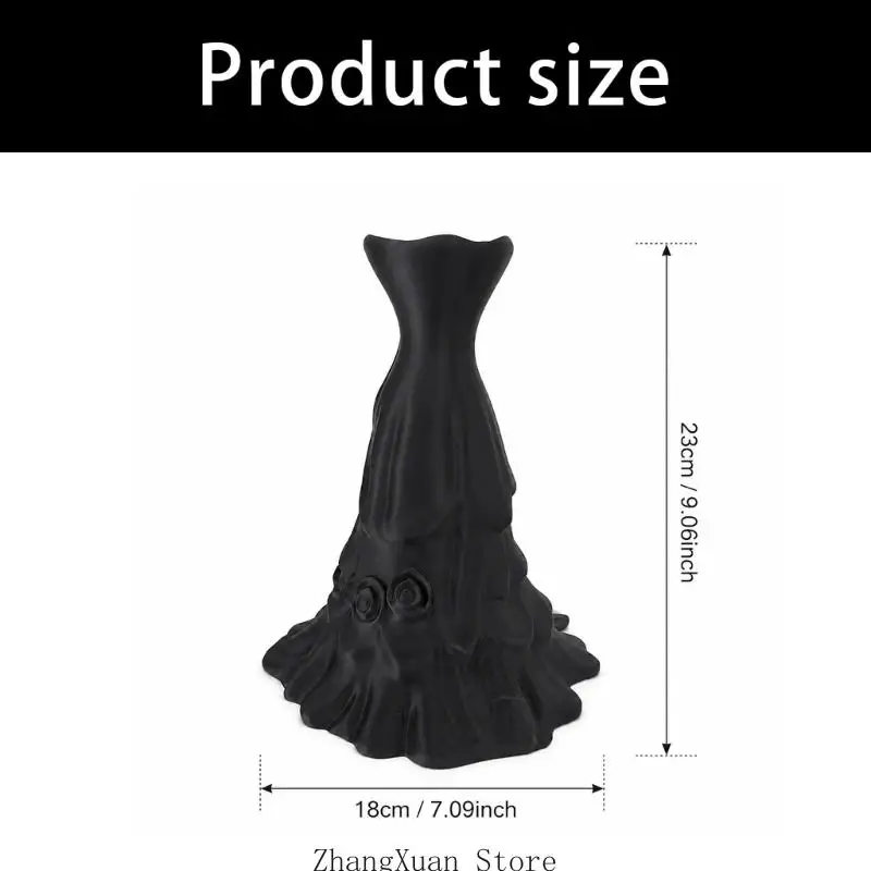 Dekorative Gothic-Brautkleid-Vasen für Trockenblumen und Halloween-Party-Styling 3XUF – Detail 6