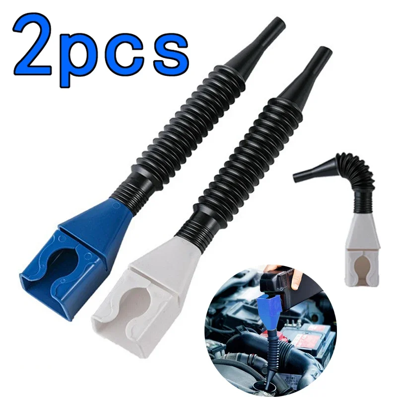 

2pcs Telescopic Car Refueling Funnel Universal Engine Oil Gasoline Filter Transfer Funnels Tool Foldable Portable Funnels