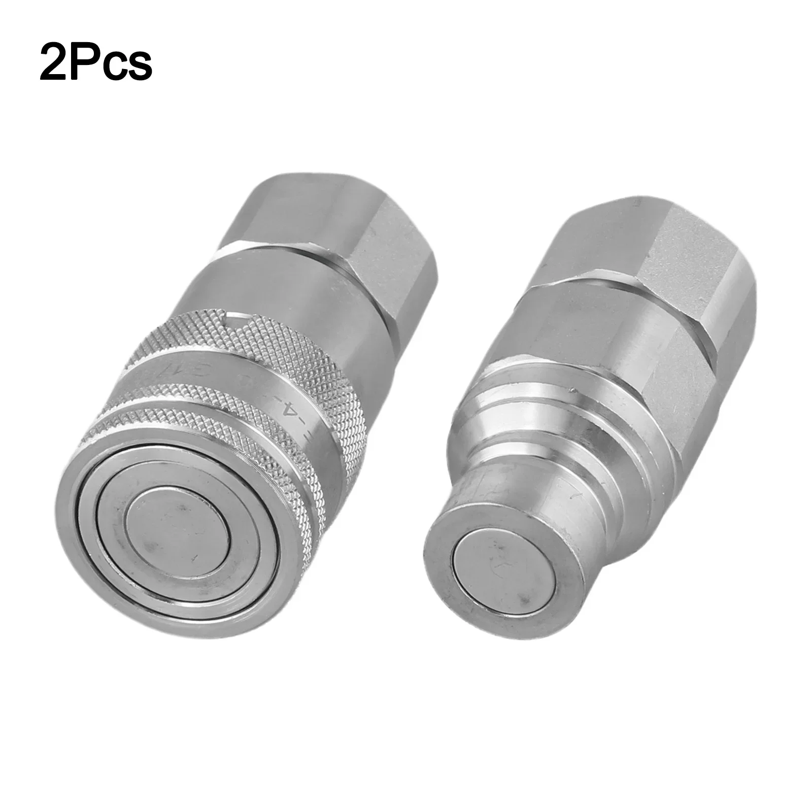 Imagem -05 - Acoplamento Rápido Hidráulico Plano ff com Plugue de Válvula para Npt1 Polegada Rosca de Liberação do Conector da Mangueira de Óleo de Alta Pressão