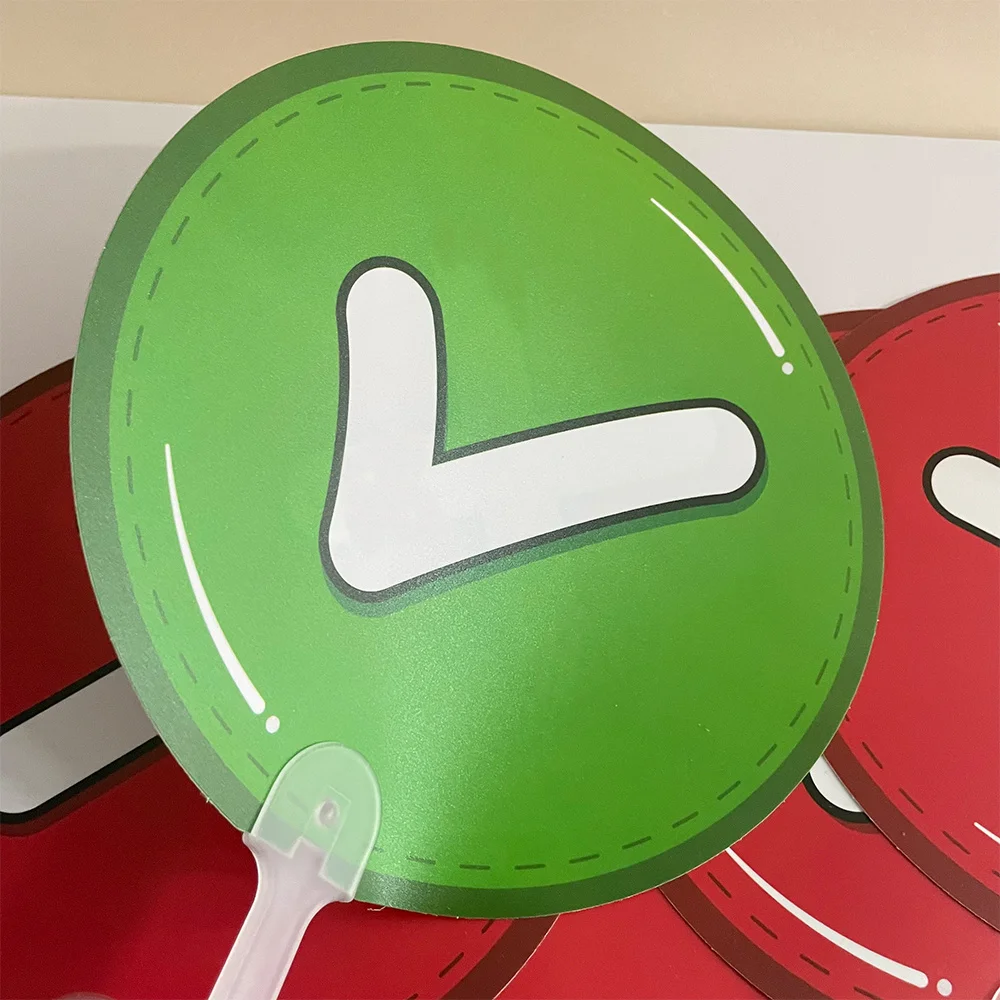 مجداف علامات يدوية صحيحة وخطئة على الوجهين لمنافسة نشاط الفصل الدراسي وتسجيل مجاذيف التصويت وسائل تعليمية