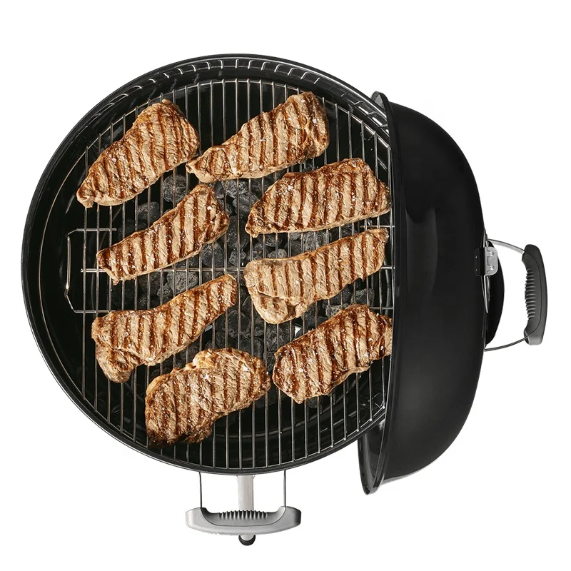 Premium Portable Black Original Kettle Series Outdoor BBQ Tools Charcoal BBQ Grill with Cart