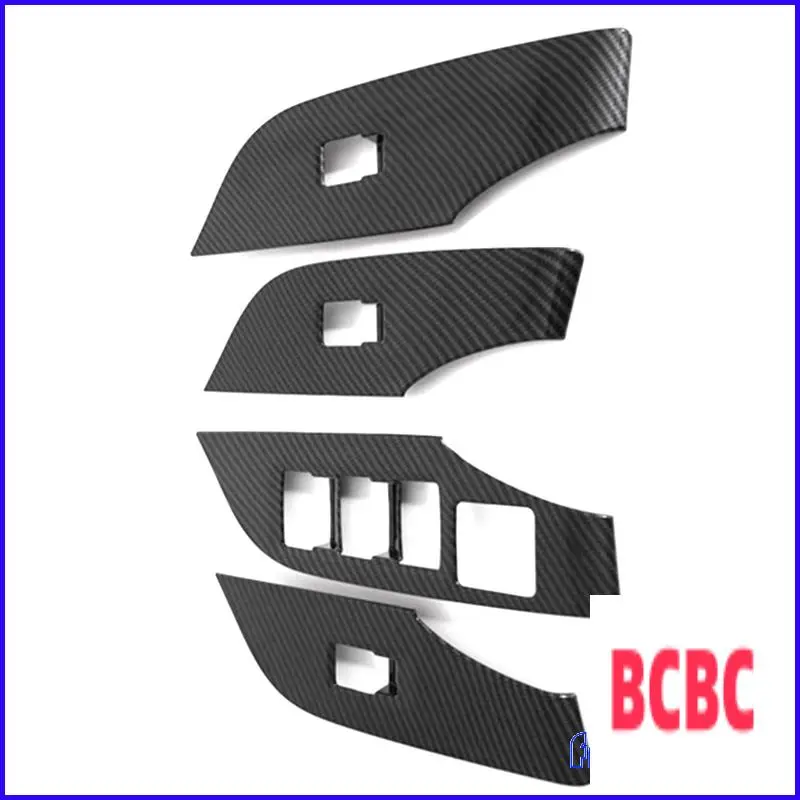 

BB-Car Door Armrest Panel Window Switch Lift Buttons Covers Trim Stickers For Toyota RAV4 2019-2023 RHD Parts