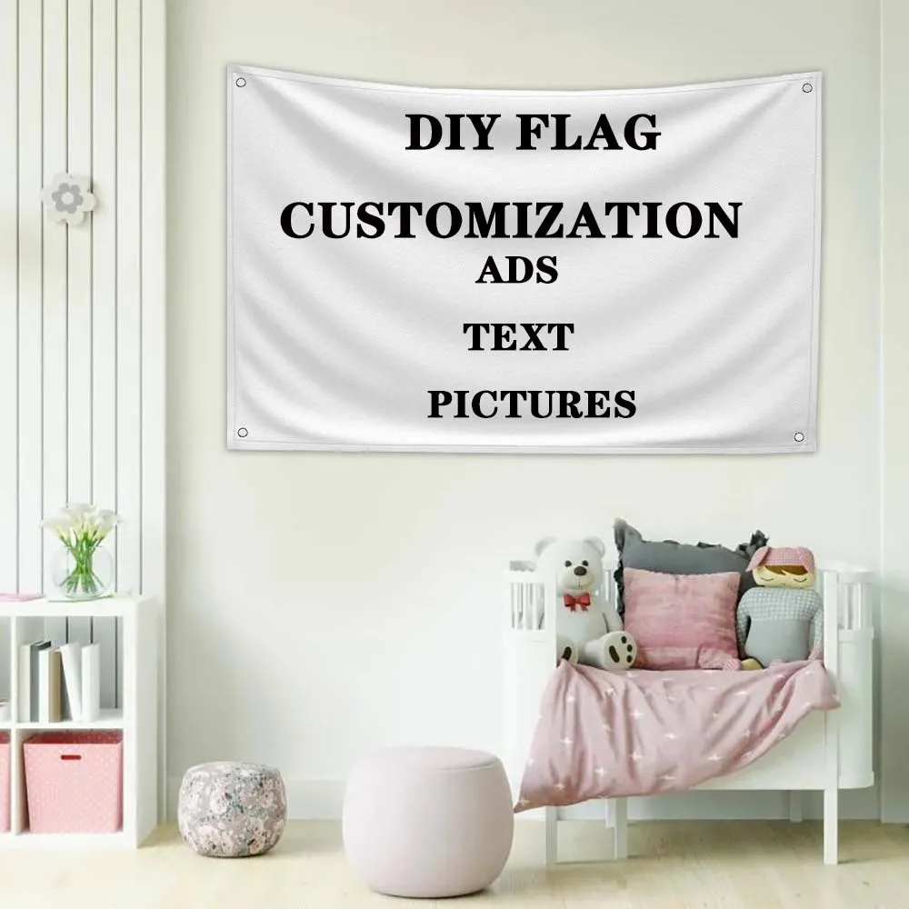 Professional Custom Car Motorcycle Team or Conpany Logo Flag Polyester Printed Decoration Banner Tapestry Banner DIY Tapestry